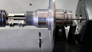 Non-contact chatter measurement on the inside of a turbo shaft