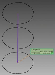 Bore ID straightness from 3 profiles